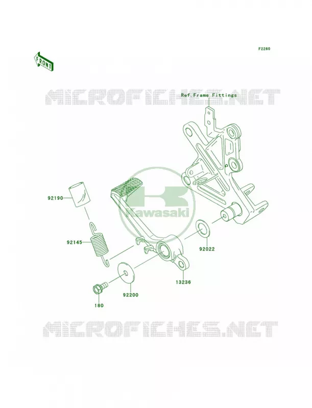 Brake PedalTorque Link Kawasaki MOTOS 1000 2013 Ninja ZX-10R ABS  ZX1000KDF