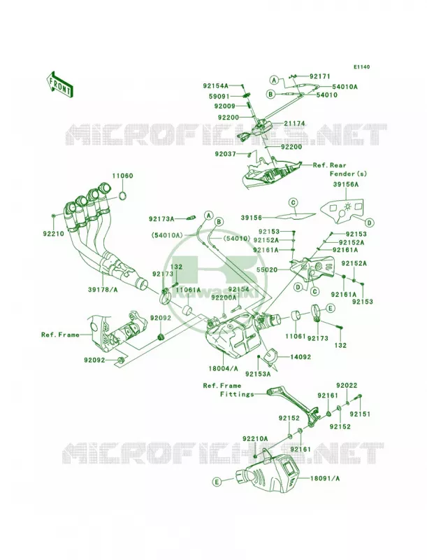 Mufflers Kawasaki MOTOS 1000 2013 Ninja ZX-10R ABS  ZX1000KDF