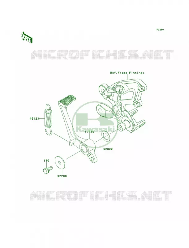 Brake PedalTorque Link Kawasaki MOTOS 1400 2013 Ninja ZX-14R  ZX1400EDF