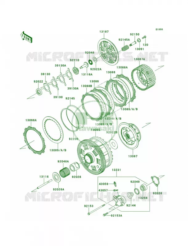 Clutch Kawasaki MOTOS 1400 2013 Ninja ZX-14R  ZX1400EDF