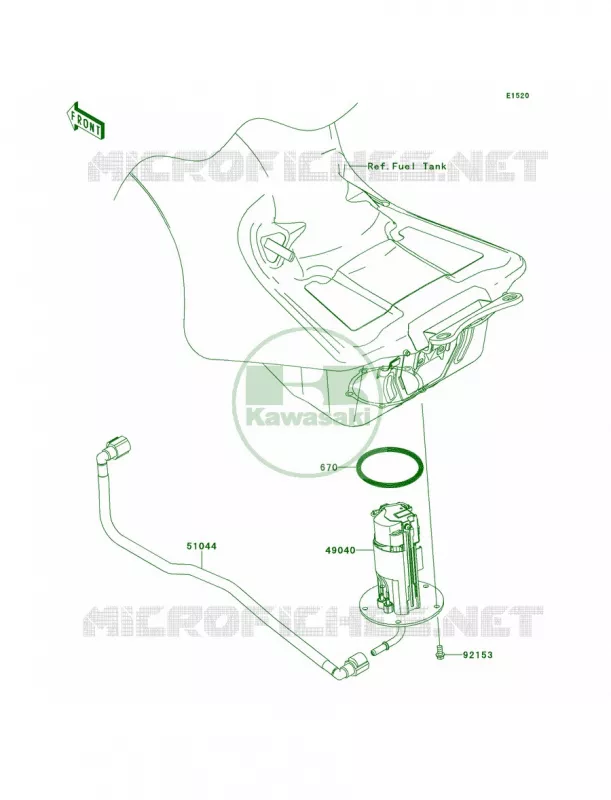 Fuel Pump Kawasaki MOTOS 1400 2013 Ninja ZX-14R  ZX1400EDF