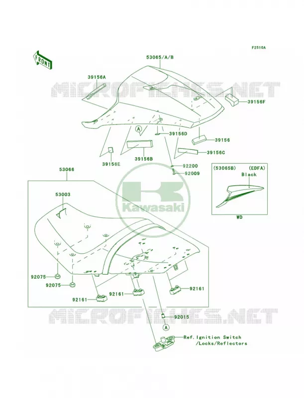 SeatEDFEDFA Kawasaki MOTOS 1400 2013 Ninja ZX-14R  ZX1400EDF