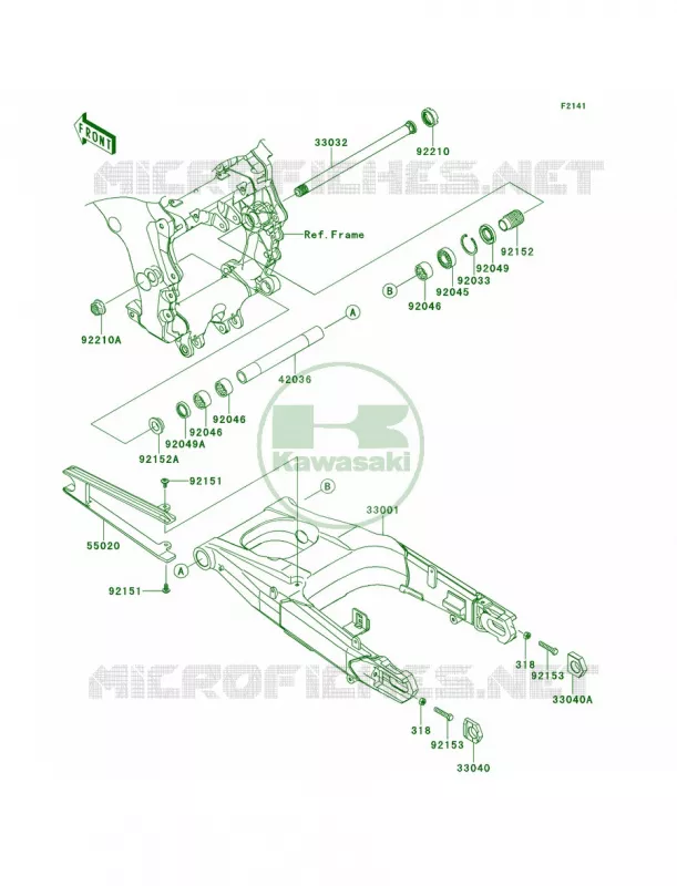Swingarm Kawasaki MOTOS 1400 2013 Ninja ZX-14R  ZX1400EDF