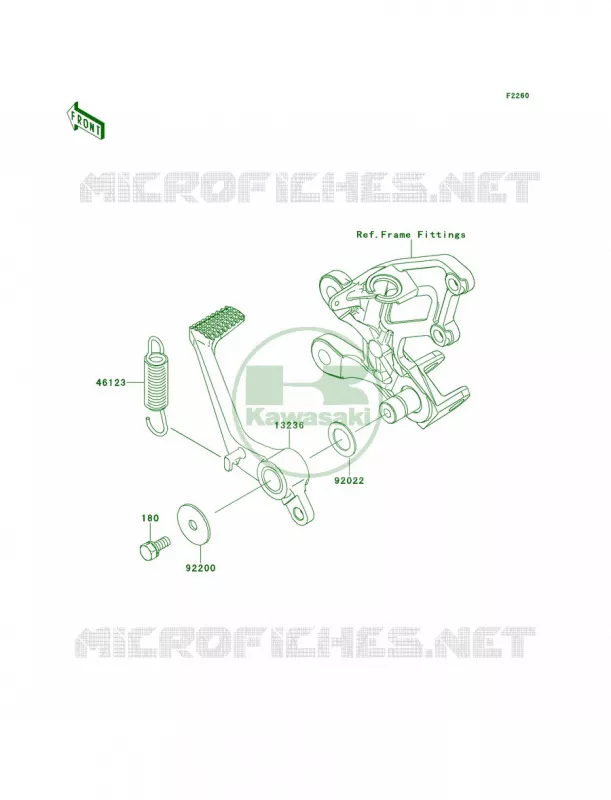 Brake PedalTorque Link Kawasaki MOTOS 1400 2013 Ninja ZX-14R ABS  ZX1400FDF