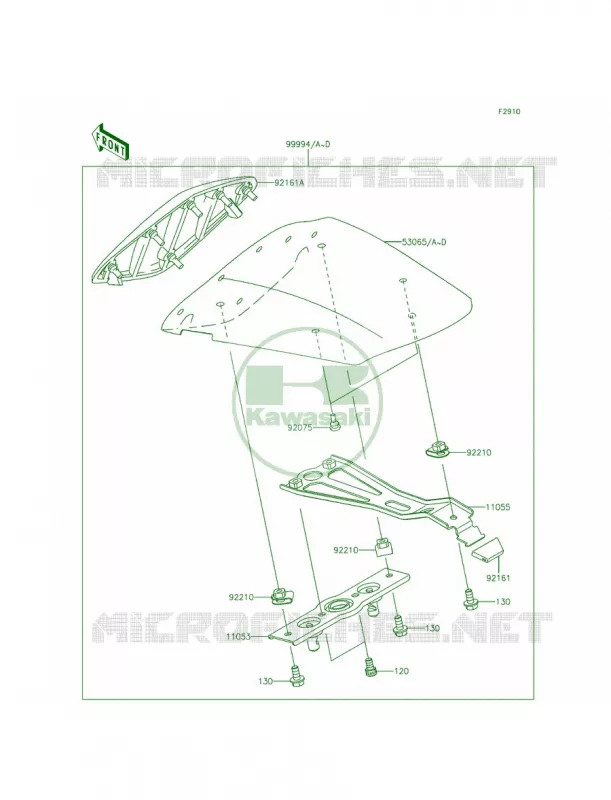 AccessorySingle Seat Cover Kawasaki MOTOS 636 2013 Ninja ZX-6R ABS  ZX636FDF