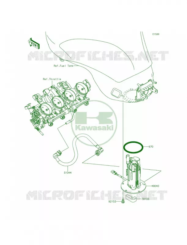 Fuel Pump Kawasaki MOTOS 636 2013 Ninja ZX-6R ABS  ZX636FDF