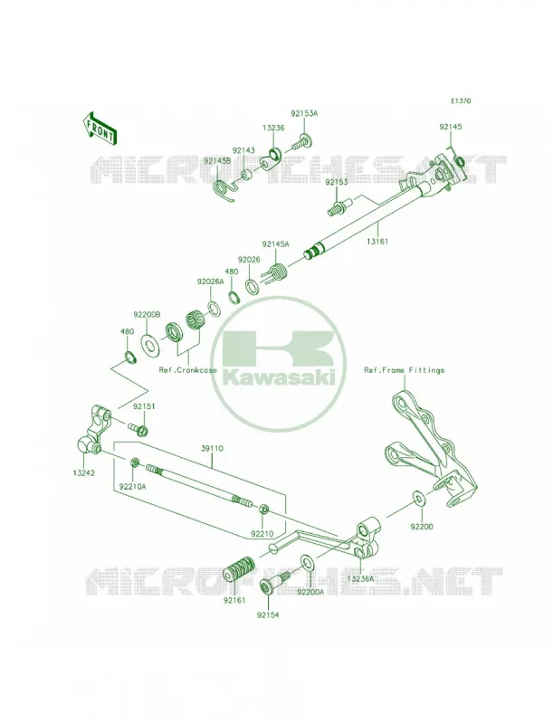 Gear Change Mechanism Kawasaki MOTOS 636 2013 Ninja ZX-6R ABS  ZX636FDF