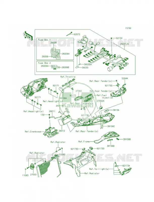 Chassis Electrical Equipment Kawasaki MOTOS 636 2013 Ninja ZX-6R   ZX636EDF