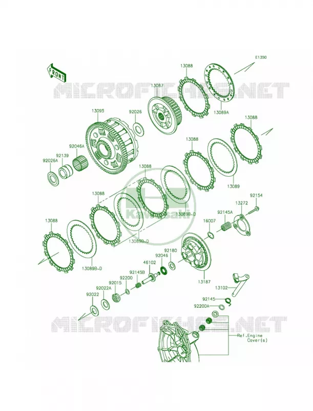 Clutch Kawasaki MOTOS 636 2013 Ninja ZX-6R   ZX636EDF