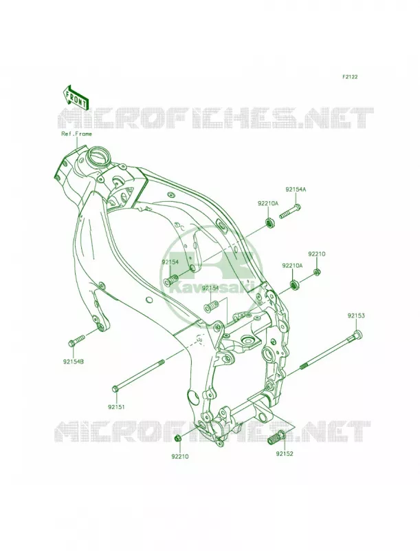 Engine Mount Kawasaki MOTOS 636 2013 Ninja ZX-6R   ZX636EDF