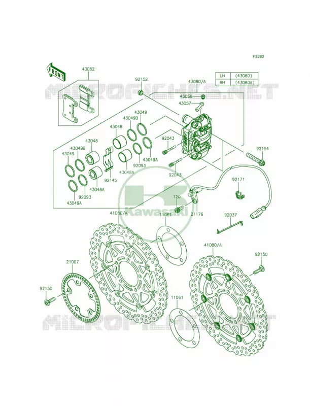Front Brake Kawasaki MOTOS 636 2013 Ninja ZX-6R   ZX636EDF
