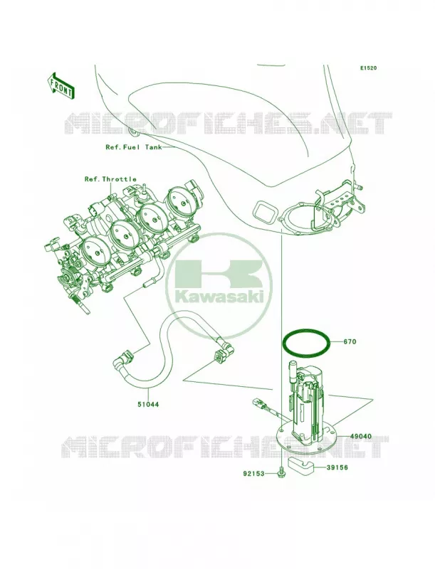 Fuel Pump Kawasaki MOTOS 636 2013 Ninja ZX-6R   ZX636EDF
