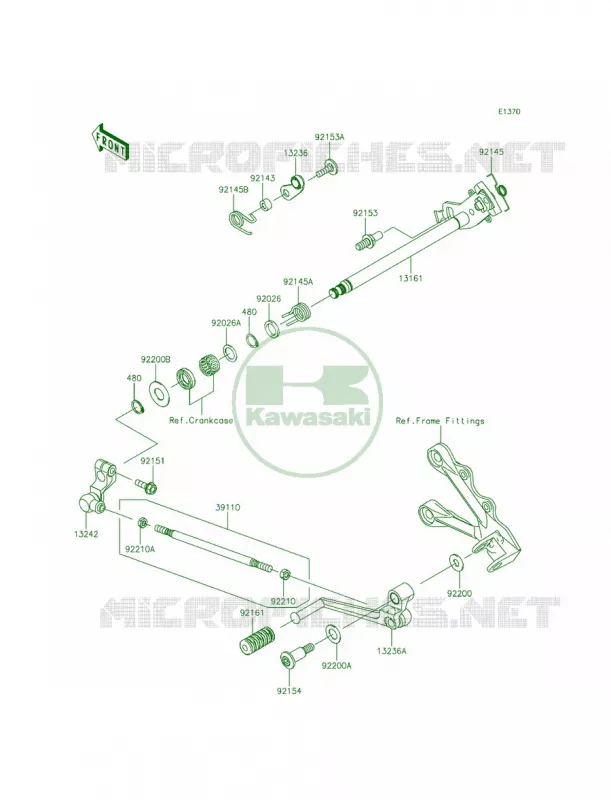 Gear Change Mechanism Kawasaki MOTOS 636 2013 Ninja ZX-6R   ZX636EDF