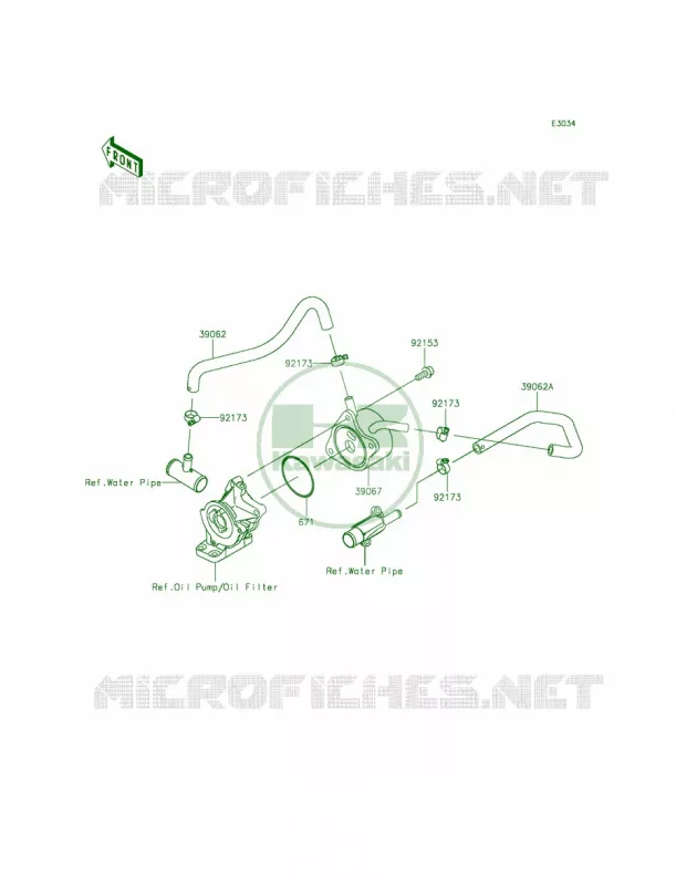 Oil Cooler Kawasaki MOTOS 636 2013 Ninja ZX-6R   ZX636EDF