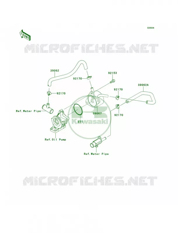 Oil Cooler Kawasaki MOTOS 636 2013 Ninja ZX-6R   ZX636EDF