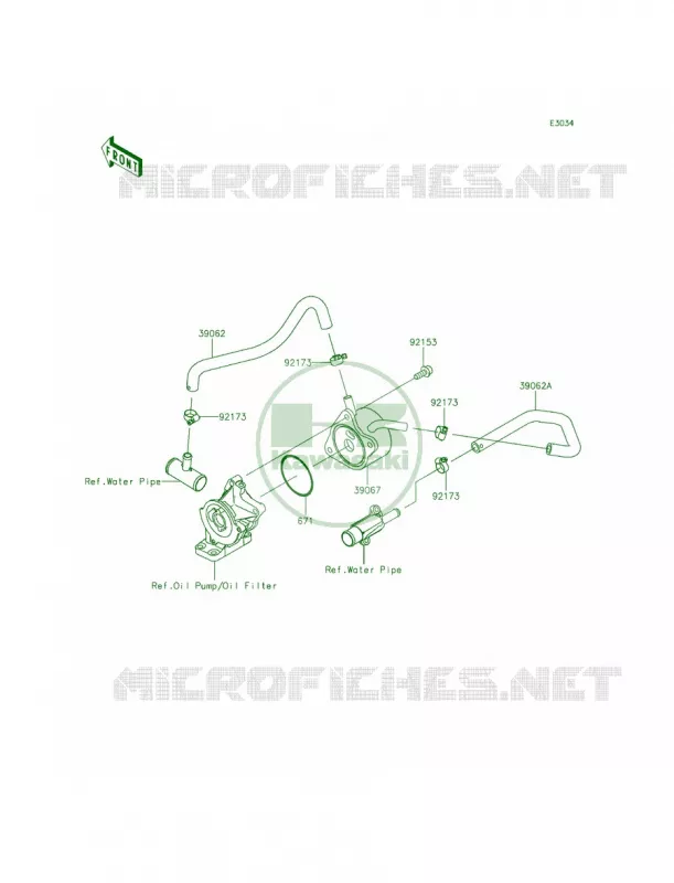 Oil Cooler Kawasaki MOTOS 636 2013 Ninja ZX-6R   ZX636EDF