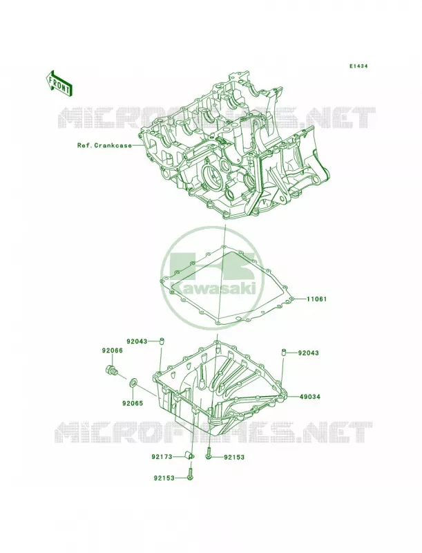 Oil Pan Kawasaki MOTOS 636 2013 Ninja ZX-6R   ZX636EDF