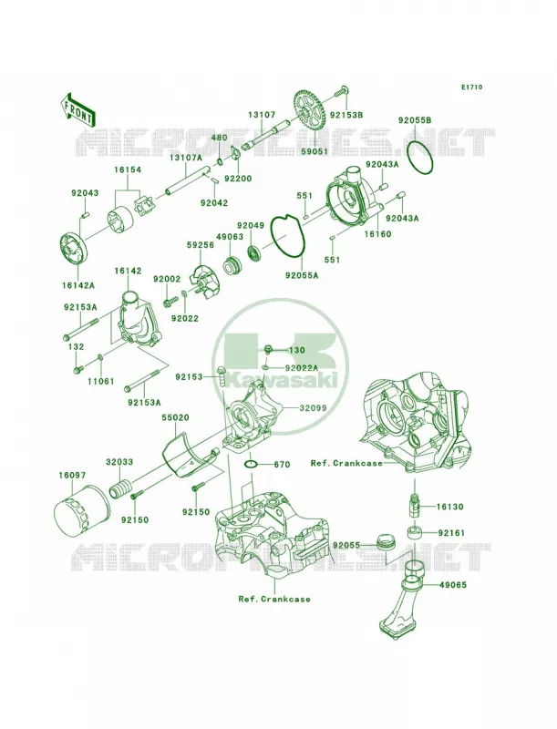 Oil Pump Kawasaki MOTOS 636 2013 Ninja ZX-6R   ZX636EDF
