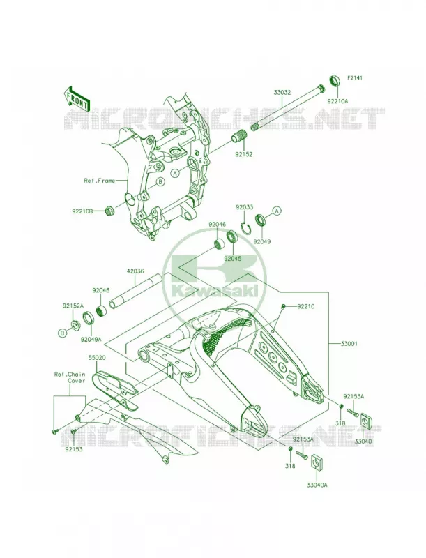 Swingarm Kawasaki MOTOS 636 2013 Ninja ZX-6R   ZX636EDF