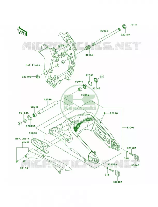 Swingarm Kawasaki MOTOS 636 2013 Ninja ZX-6R   ZX636EDF