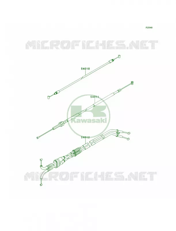 Cables Kawasaki MOTOS 1000 2012 Ninja ZX-10R  ZX1000JCF