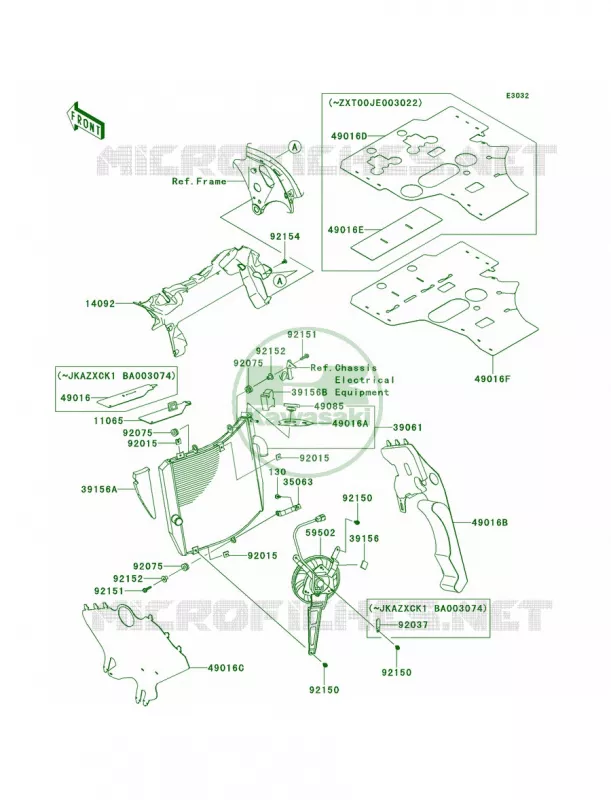 Radiator Kawasaki MOTOS 1000 2012 Ninja ZX-10R ABS  ZX1000KCF
