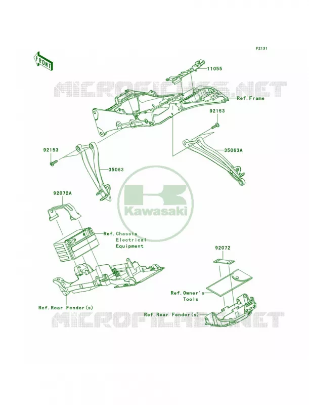 Frame FittingsRear Kawasaki MOTOS 600 2012 Ninja ZX-6R  ZX600RCF