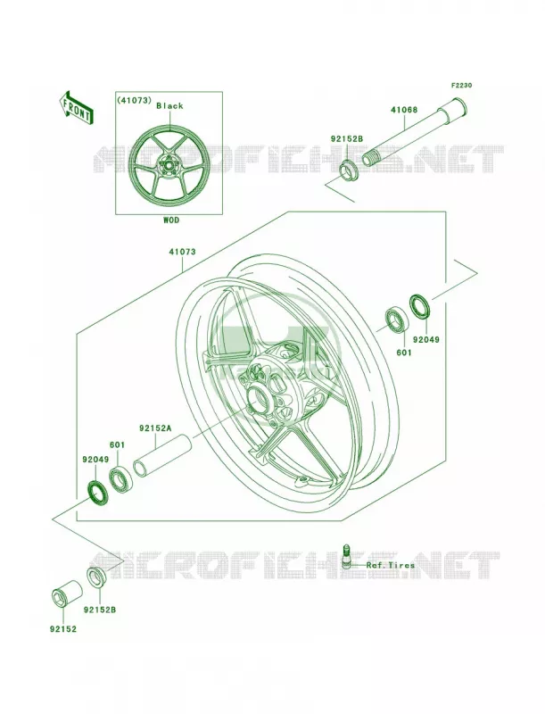 Front Wheel Kawasaki MOTOS 600 2012 Ninja ZX-6R  ZX600RCF