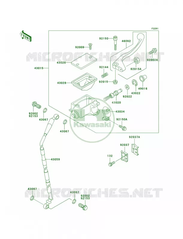 Front Master Cylinder Kawasaki MOTOS 220 2003 KDX220R  KDX220-A10