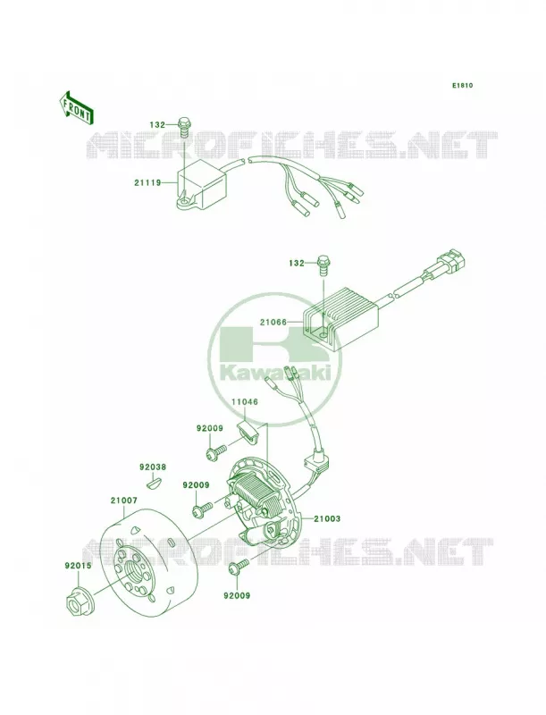 Generator Kawasaki MOTOS 220 2003 KDX220R  KDX220-A10