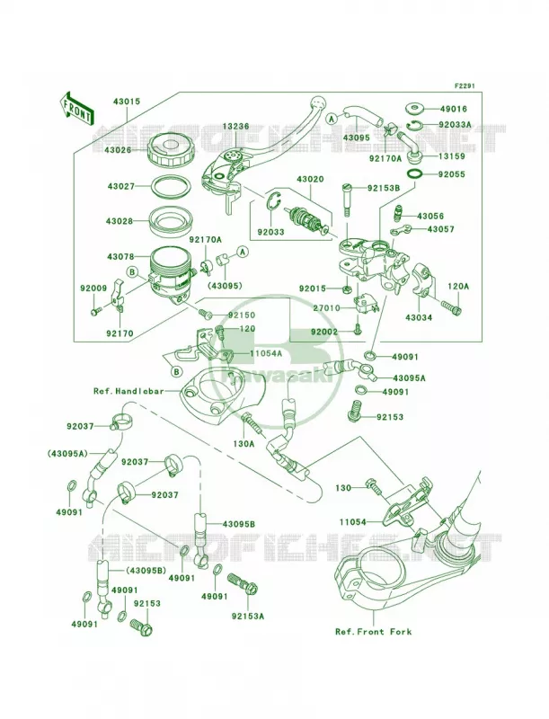 Front Master Cylinder Kawasaki MOTOS 1400 2011 Ninja ZX-14  ZX1400CBF