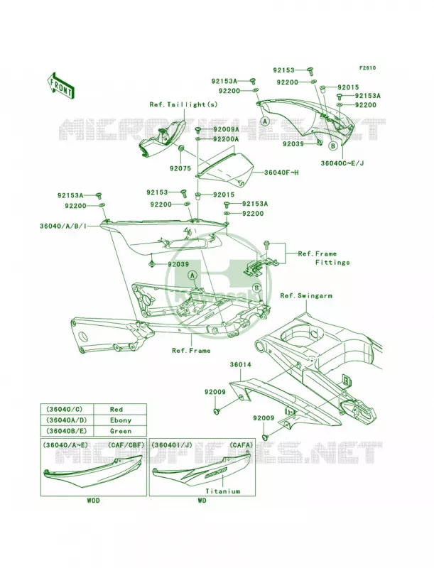 Side CoversChain Cover Kawasaki MOTOS 1400 2011 Ninja ZX-14  ZX1400CBF
