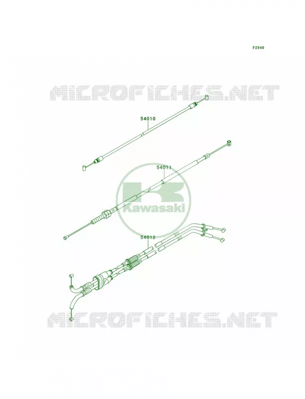 Cables Kawasaki MOTOS 1000 2011 Ninja ZX-10R  ZX1000JBF