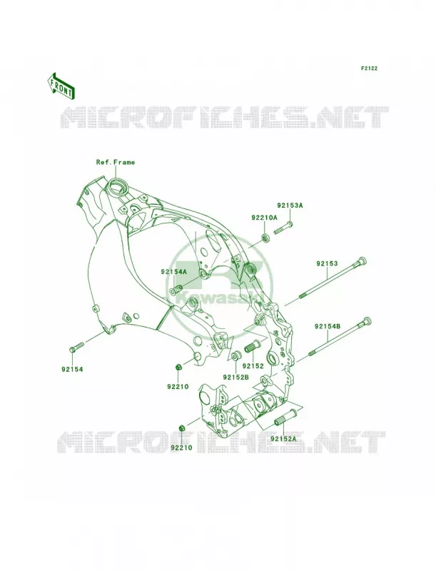 Engine Mount Kawasaki MOTOS 1000 2011 Ninja ZX-10R  ZX1000JBF
