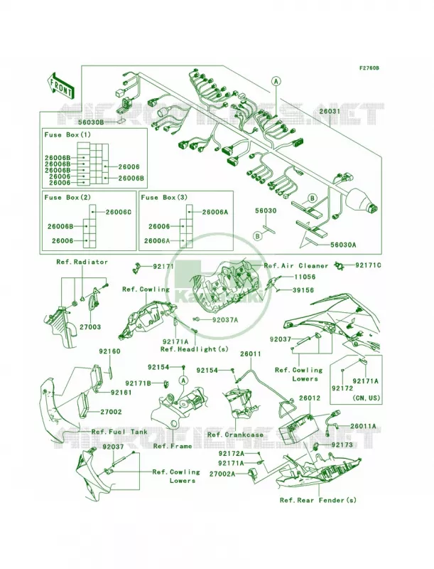 Chassis Electrical EquipmentKDFKEF Kawasaki MOTOS 1000 2011 Ninja ZX-10R ABS  ZX1000KBF