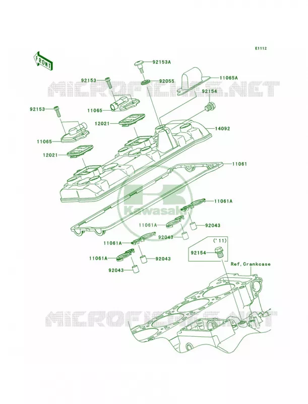 Cylinder Head Cover Kawasaki MOTOS 1000 2011 Ninja ZX-10R ABS  ZX1000KBF