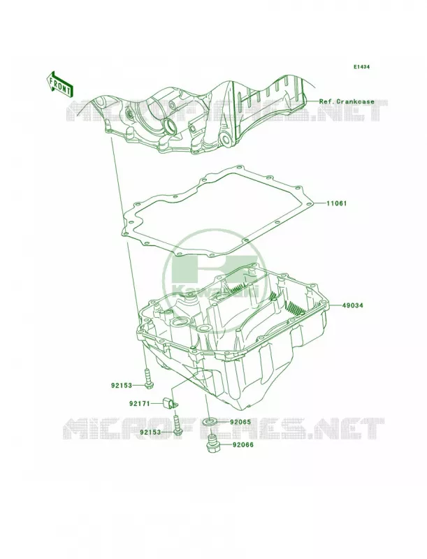 Oil Pan Kawasaki MOTOS 1000 2011 Ninja ZX-10R ABS  ZX1000KBF
