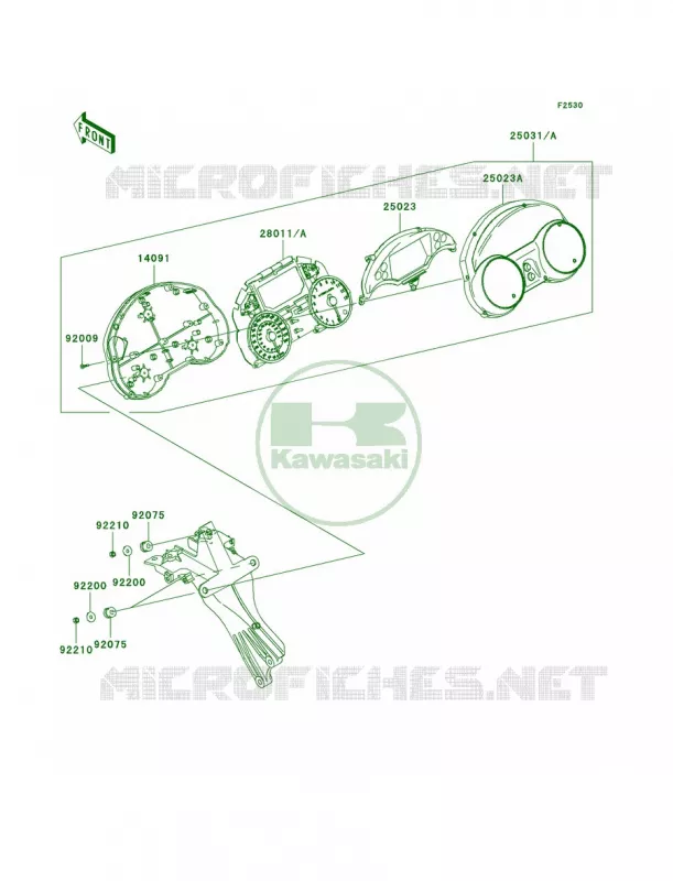 Meters Kawasaki MOTOS 1400 2010 Ninja ZX-14  ZX1400CAF