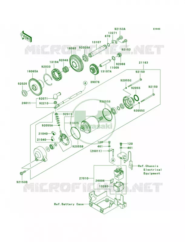 Starter Motor Kawasaki MOTOS 1400 2010 Ninja ZX-14  ZX1400CAF
