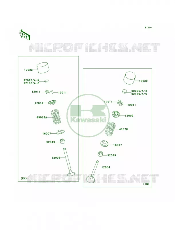 Valves Kawasaki MOTOS 1400 2010 Ninja ZX-14  ZX1400CAF