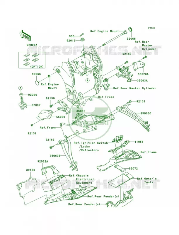 Frame Fittings Kawasaki MOTOS 1000 2010 Ninja ZX-10R  ZX1000FAF