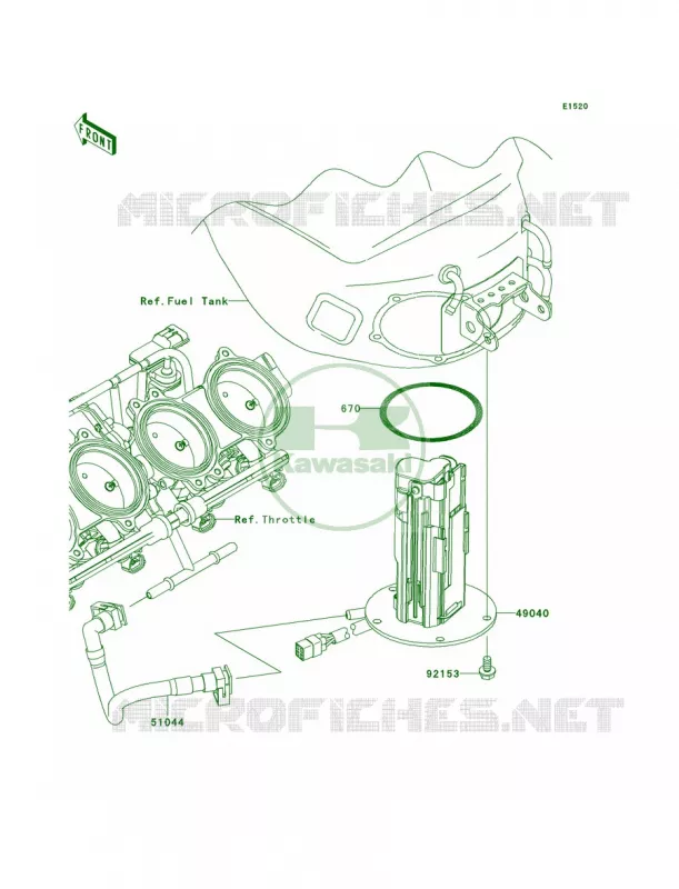 Fuel Pump Kawasaki MOTOS 1000 2010 Ninja ZX-10R  ZX1000FAF