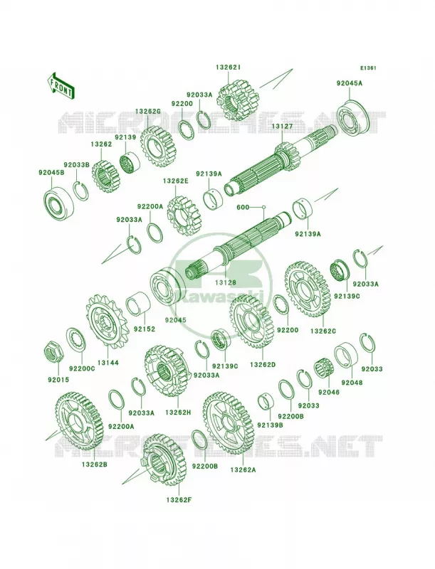 Transmission Kawasaki MOTOS 1000 2010 Ninja ZX-10R  ZX1000FAF