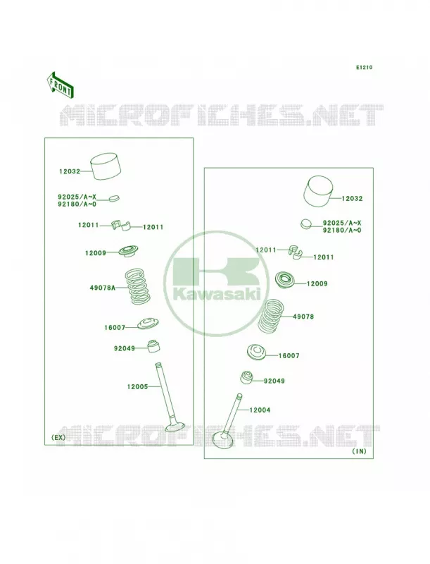 Valves Kawasaki MOTOS 1400 2009 Ninja ZX-14  ZX1400C9F