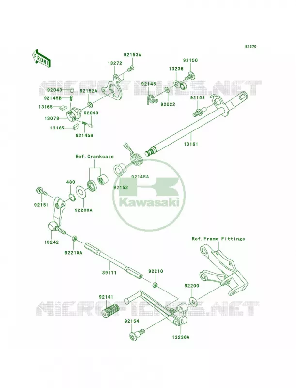 Gear Change Mechanism Kawasaki MOTOS 1000 2009 Ninja ZX-10R  ZX1000E9F