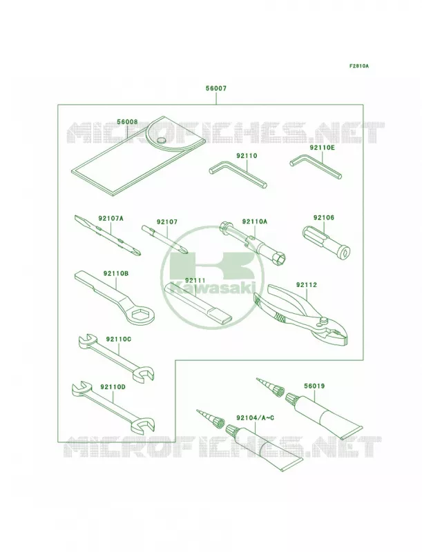 Owner's ToolsE9FE9FA Kawasaki MOTOS 1000 2009 Ninja ZX-10R  ZX1000E9F