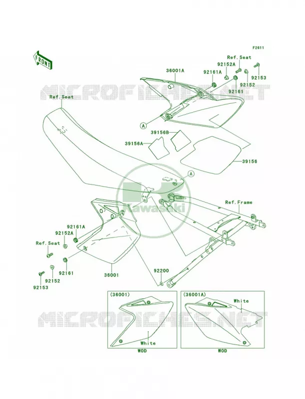 Side Covers Kawasaki MOTOS 450 2014 KLX450R  KLX450AEF