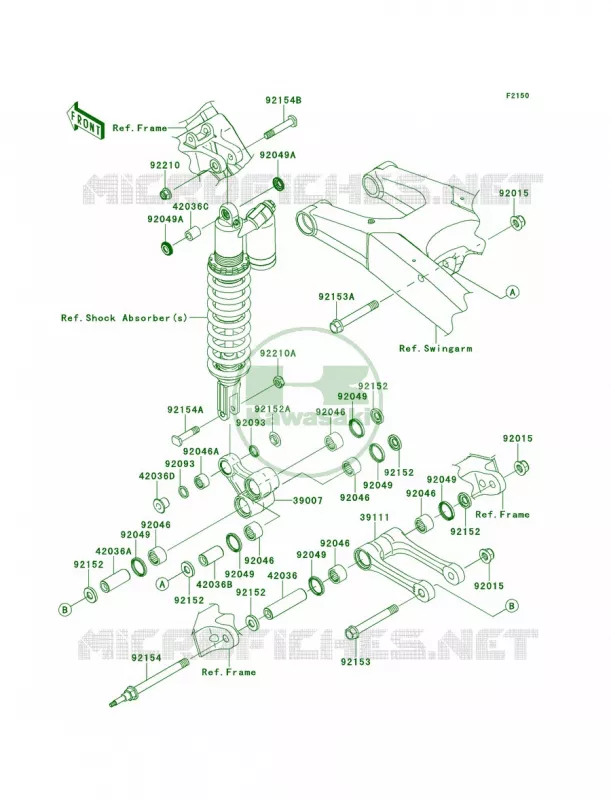 Suspension Kawasaki MOTOS 450 2014 KLX450R  KLX450AEF