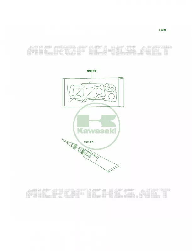 Gasket Kit Kawasaki MOTOS 50 2003 KDX50  KDX50-A1