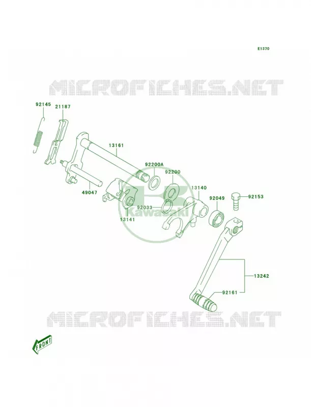 Gear Change Mechanism Kawasaki MOTOS 50 2003 KDX50  KDX50-A1